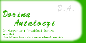 dorina antaloczi business card