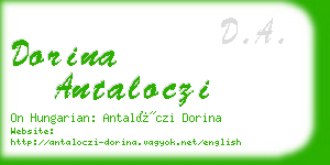 dorina antaloczi business card